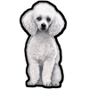 E&S - White Poodle - Vinyl Sticker - Kornapet.com