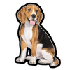 E&S - Beagle - Vinyl Sticker - Kornapet.com