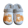 E&S - Slippers, Orange Tabby Cat L - Kornapet.com