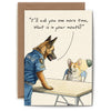 Bewilder beest - Interrogation Dog Card - Kornapet.com