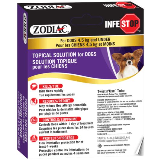 Zodiac - Infestop Dogs Under 4.5kg - Kornapet.com