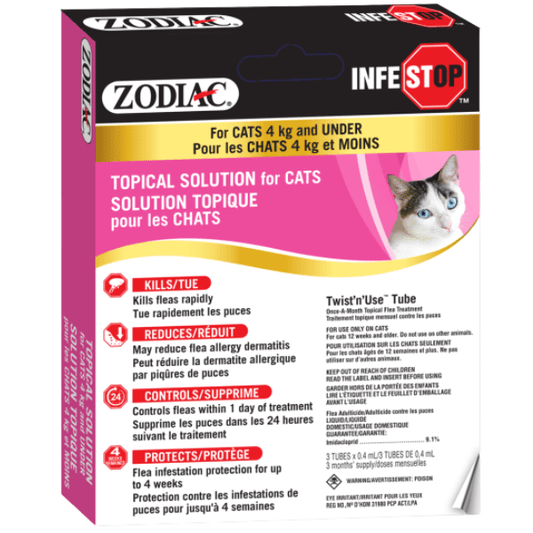 Zodiac - Infestop Cats Under 4kg - Kornapet.com