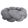 Goo - eez - Suede Braided Bed Grey - Kornapet.com