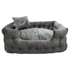 Goo - eez - Velour Bed Charcoal - Kornapet.com