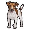 E&S - Jack Russel - Vinyl Sticker - Kornapet.com