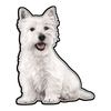 E&S - Westie - Vinyl Sticker - Kornapet.com