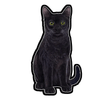 E&S - Black Cat - Vinyl Sticker - Kornapet.com